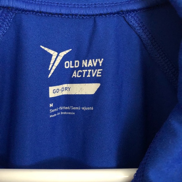 OLD NAVY BLUE QUARTER ZIP ATHLETIC LONG SLEEVE - Picture 3 of 4
